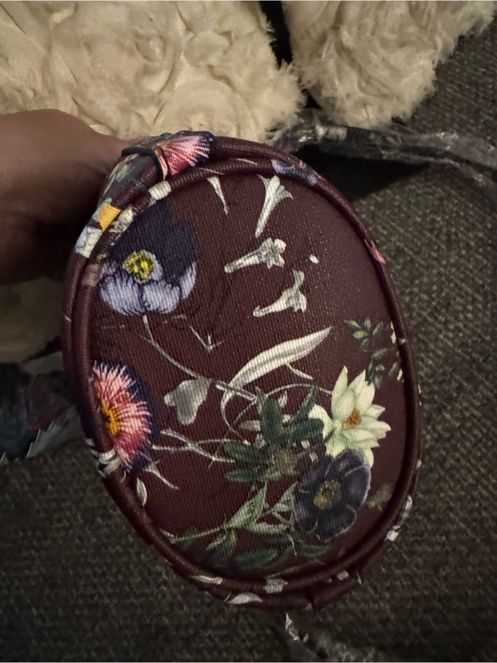 New - Marc New York Andrew Marc Floral Crossbody Bag Burgundy Multi-Color - Picture 7 of 9